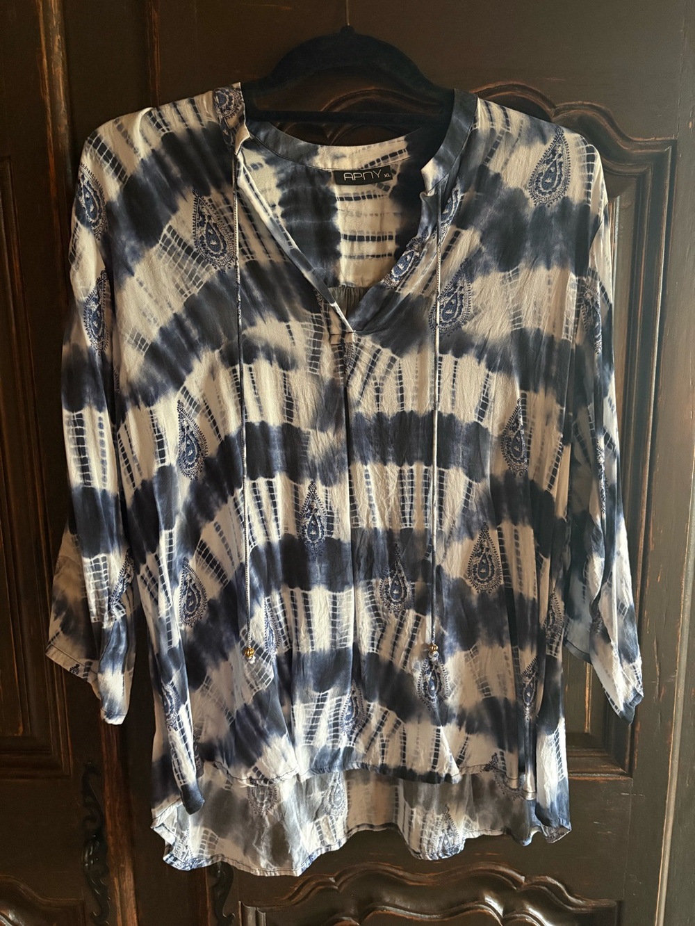 Apt. 9 Soft and Flowy Tie-Dye V-Neck Tunic